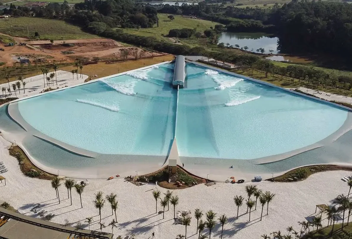 Projeto do complexo de surf com piscina de ondas da Flamboyant Urbanismo
